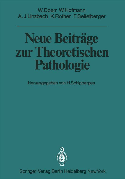 Produktbild: Neue Beitr&auml;ge zur Theoretischen Pathologie
