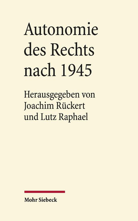 Produktbild: Autonomie des Rechts nach 1945