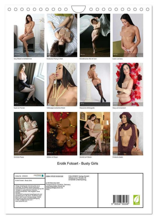 Produktbild: Erotik Fotoart - Busty Girls (Wandkalender 2026 DIN A4 hoch), CALVENDO Monatskalender