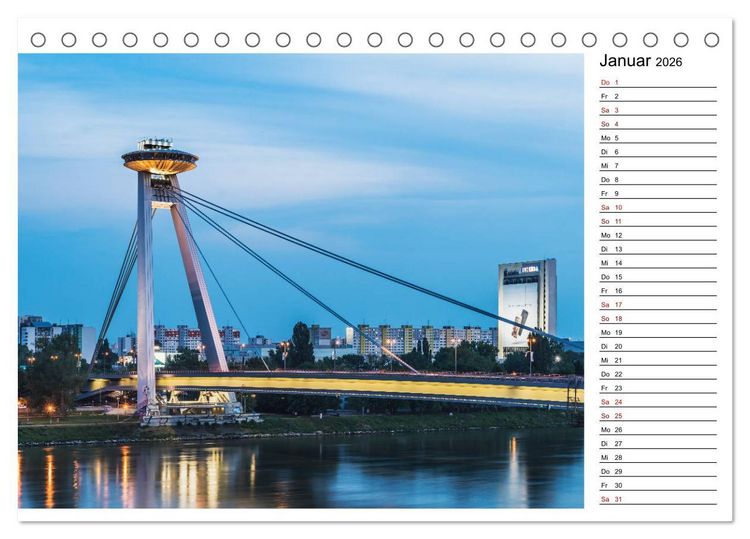 Produktbild: Ein Wochenende in Bratislava (Tischkalender 2026 DIN A5 quer), CALVENDO Monatskalender
