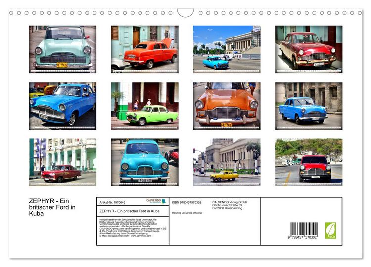 Produktbild: ZEPHYR - Ein britischer Ford in Kuba (Wandkalender 2026 DIN A3 quer), CALVENDO Monatskalender