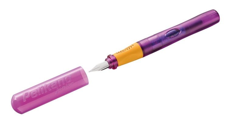 Produktbild: Pelikan F&uuml;ller Pelikano Junior Feder A f&uuml;r Anf&auml;nger Lila, Linksh&auml;nder