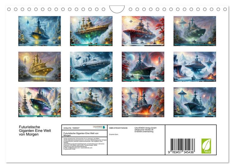 Produktbild: Futuristische Giganten Eine Welt von Morgen (Wandkalender 2026 DIN A4 quer), CALVENDO Monatskalender