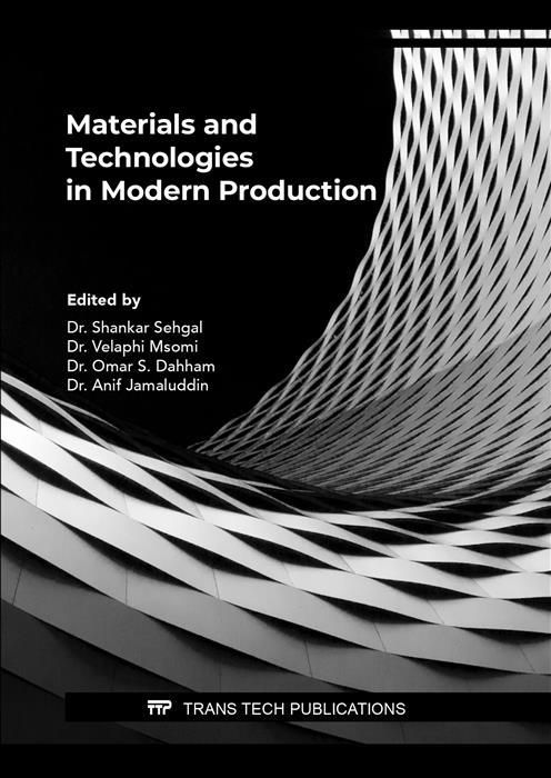 Produktbild: Materials and Technologies in Modern Production