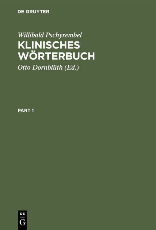 Produktbild: Klinisches W&ouml;rterbuch
