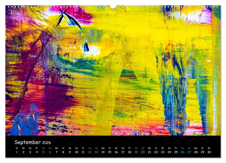 Produktbild: Abstraktes - Harmonie des Zufalls in Formen und Farben (hochwertiger Premium Wandkalender 2026 DIN A2 quer), Kunstdruck in Hochglanz