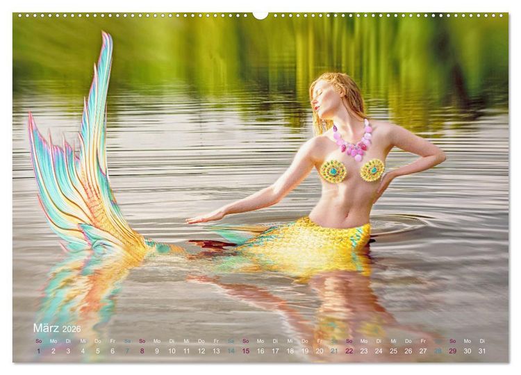 Produktbild: Meerjungfrauen - sagenumwobene Kreaturen (Wandkalender 2026 DIN A2 quer), CALVENDO Monatskalender