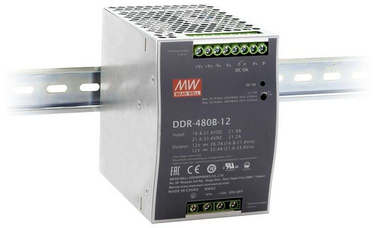 Produktbild: MEAN WELL DDR-480B-24 DC/DC-Wandler 24V 20A 480W Anzahl Ausg&auml;nge: 1 x Inhalt 1St.