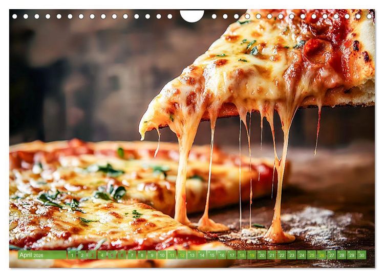 Produktbild: Pizza f&uuml;r Genie&szlig;er! - Erleben Sie jeden Monat neue Pizza-Momente (Wandkalender 2026 DIN A4 quer), CALVENDO Monatskalender