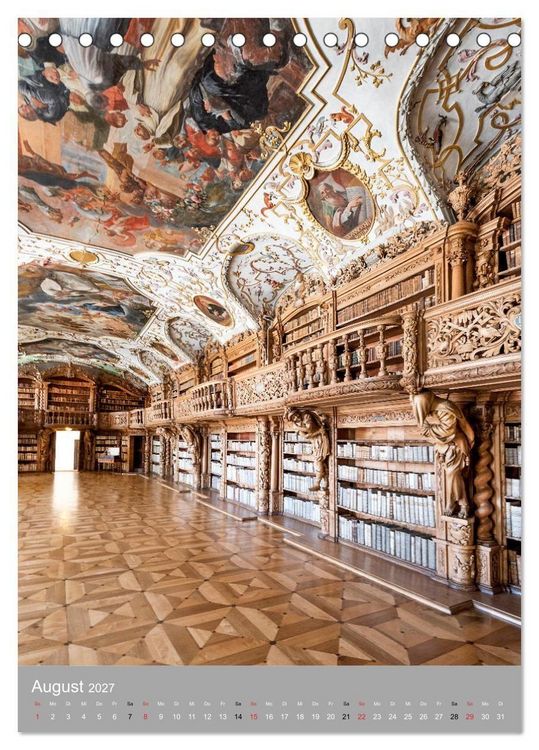 Produktbild: Waldsassen Stiftsbibliothek (Tischkalender 2027 DIN A5 hoch), CALVENDO Monatskalender