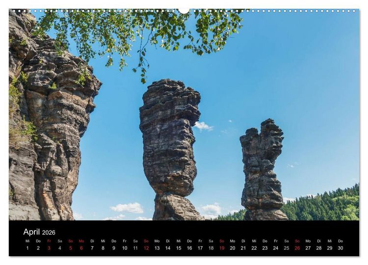 Produktbild: S&auml;chsische Schweiz (Wandkalender 2026 DIN A2 quer), CALVENDO Monatskalender