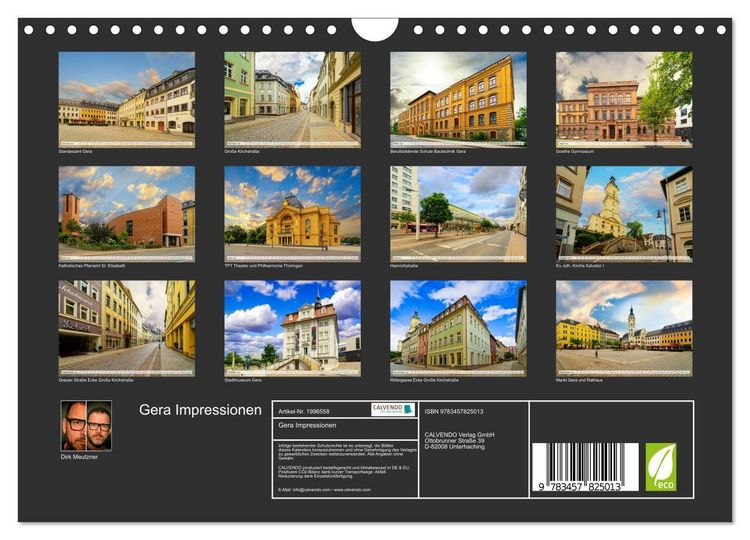 Produktbild: Gera Impressionen (Wandkalender 2026 DIN A4 quer), CALVENDO Monatskalender
