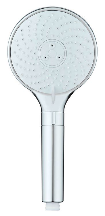 Produktbild: Duschkopf Mod. Water Saving, 12 cm, chrom, ABS, wei&szlig;, 3 Funktionen, wassersparend