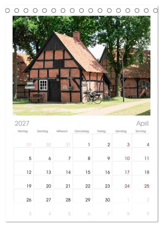 Produktbild: Tischplaner 2027 - Radland Deutschland - Niedersachsen (A5 Tischkalender zum Aufstellen) CALVENDO