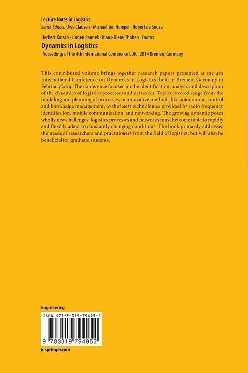Produktbild: Dynamics in Logistics