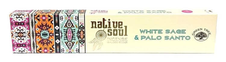 Produktbild: R&auml;ucherst&auml;bchen Green Tree Native Soul "White Sage & Palo Santo" 15gr.
