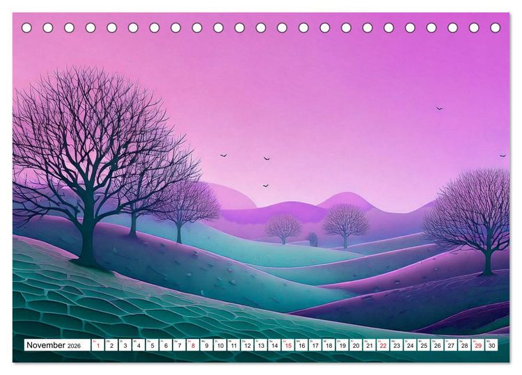Produktbild: Der Lauf des Jahres dargestellt mit Naiver Kunst (Tischkalender 2026 DIN A5 quer), CALVENDO Monatskalender