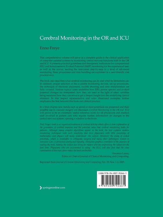 Produktbild: Cerebral Monitoring in the OR and ICU