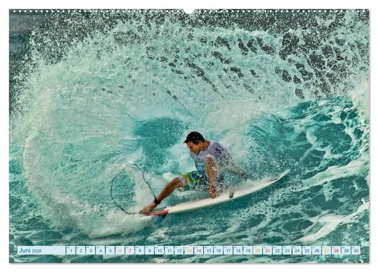 Produktbild: Surfen - Wasser, Wind und coole Typen (hochwertiger Premium Wandkalender 2026 DIN A2 quer), Kunstdruck in Hochglanz