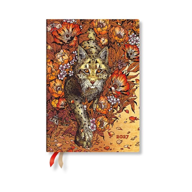 Produktbild: 2027 Lynx Rising MIDI Vertical Softcover 12-Month Weekly Planner, 176pg, 100gsm by Paperblanks (Erica Williams Art)