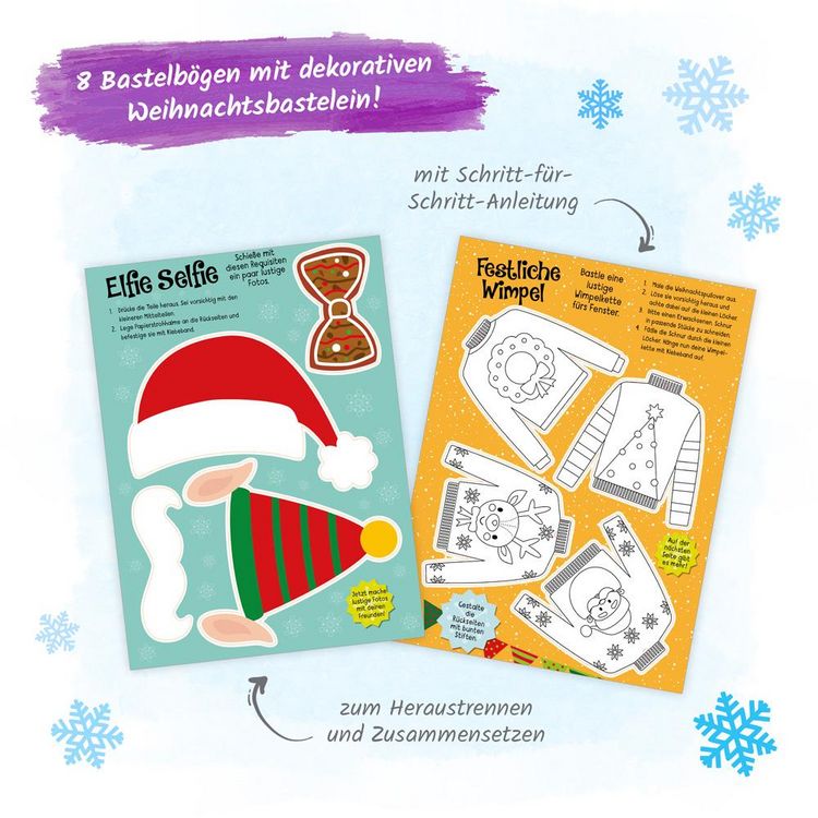 Produktbild: Tr&ouml;tsch Besch&auml;ftigungsbuch Malbuch mit Stickern Bastelbuch Weihnachtszauber