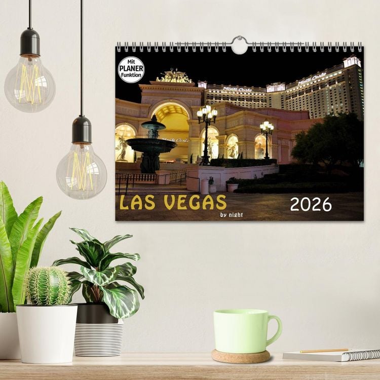 Produktbild: LAS VEGAS - by night (Wandkalender 2026 DIN A4 quer), CALVENDO Monatskalender