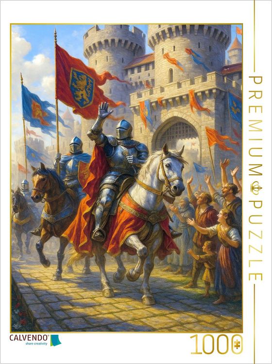 Produktbild: CALVENDO Puzzle R&uuml;ckkehr der Helden - Empfang der Ritter | 1000 Teile Lege-Gr&ouml;&szlig;e 64x48cm Foto-Puzzle f&uuml;r gl&uuml;ckliche Stunden