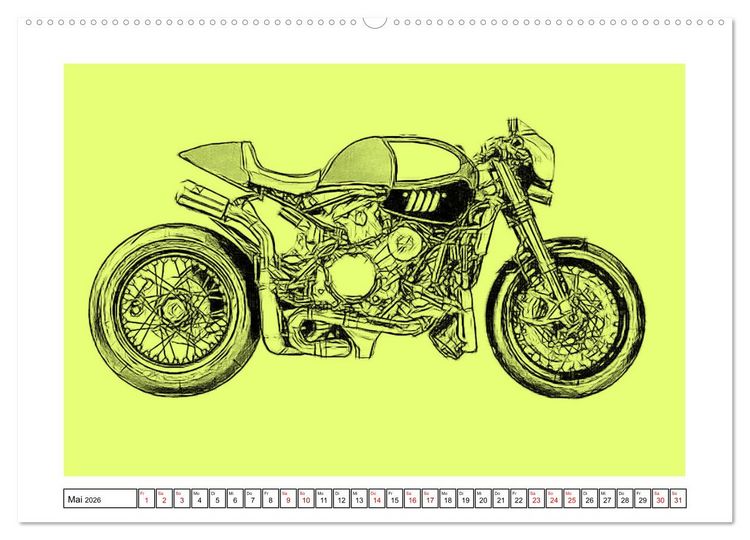 Produktbild: Motor Craft Motorr&auml;der (Wandkalender 2026 DIN A2 quer), CALVENDO Monatskalender