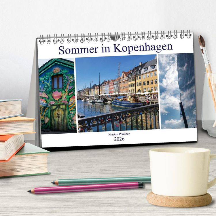 Produktbild: Sommer in Kopenhagen (Tischkalender 2026 DIN A5 quer), CALVENDO Monatskalender