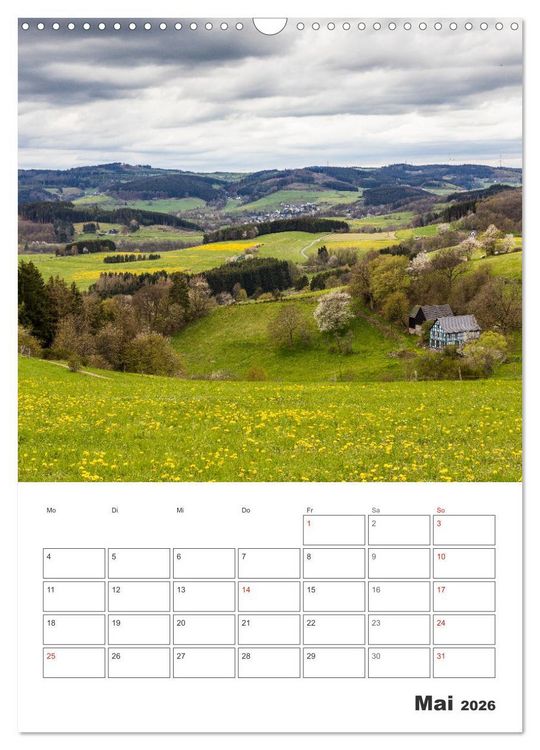 Produktbild: Wittgenstein &ndash; Eine Region mit beeindruckend sch&ouml;ner Landschaft (Wandkalender 2026 DIN A3 hoch), CALVENDO Monatskalender