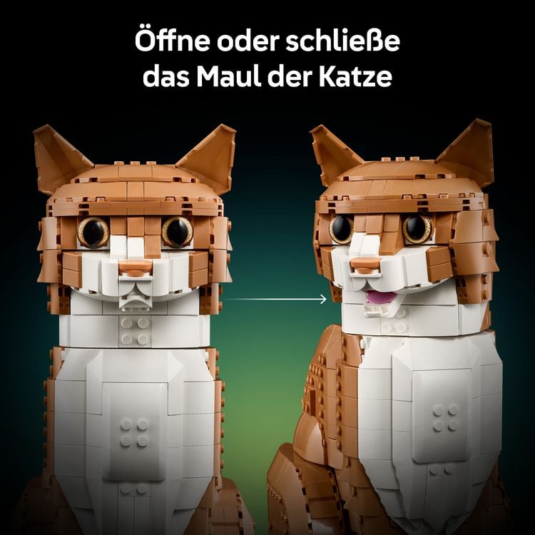 Produktbild: LEGO Ideas 21376 Orangefarbene Katze, Tierfigur Modell f&uuml;r Erwachsene