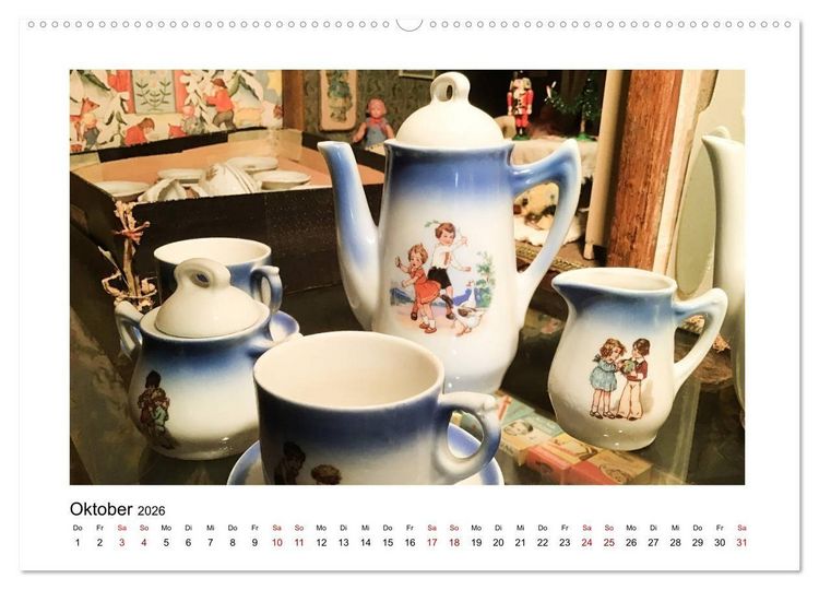 Produktbild: Altes Puppengeschirr (Wandkalender 2026 DIN A2 quer), CALVENDO Monatskalender