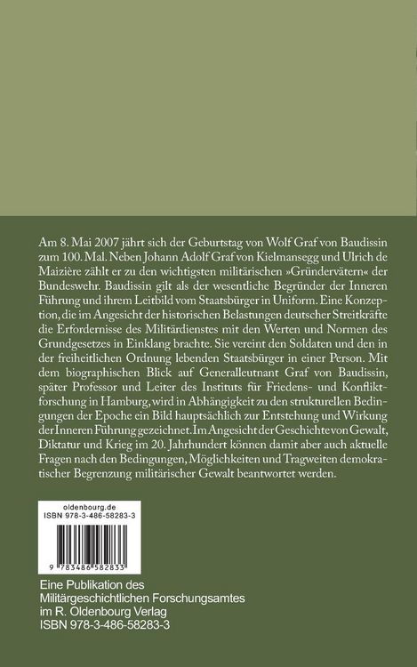 Produktbild: Wolf Graf von Baudissin 1907 bis 1993