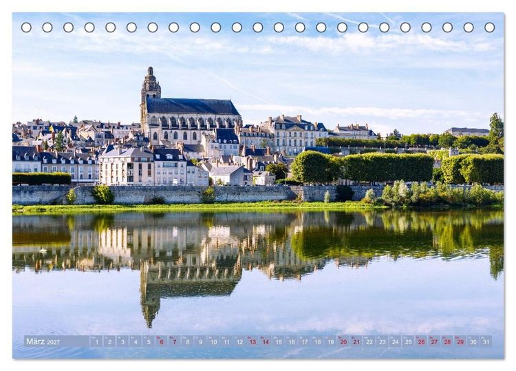 Produktbild: Zauberhaftes Tal der Loire. Charmante St&auml;dte und pr&auml;chtige Schl&ouml;sser (Tischkalender 2027 DIN A5 quer), CALVENDO Monatskalender