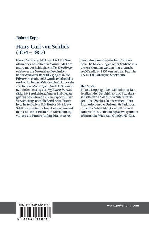 Produktbild: Hans-Carl von Schlick (1874&ndash;1957)
