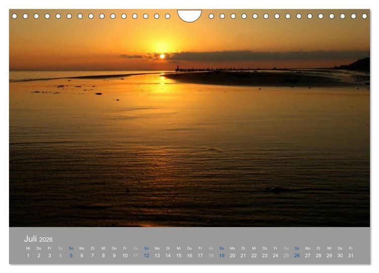 Produktbild: PLANET USEDOM Sonnenaufg&auml;nge (Wandkalender 2026 DIN A4 quer), CALVENDO Monatskalender