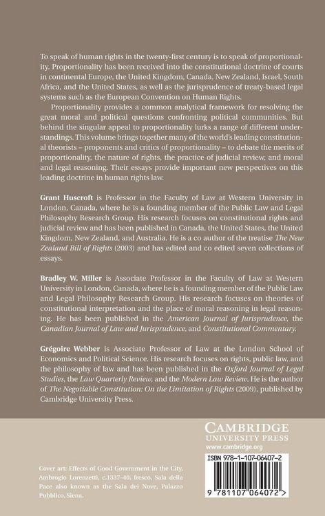 Produktbild: Proportionality and the Rule of Law