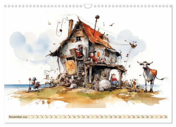 Produktbild: Da ist was los auf dem Bauernhof (Wandkalender 2026 DIN A3 quer), CALVENDO Monatskalender