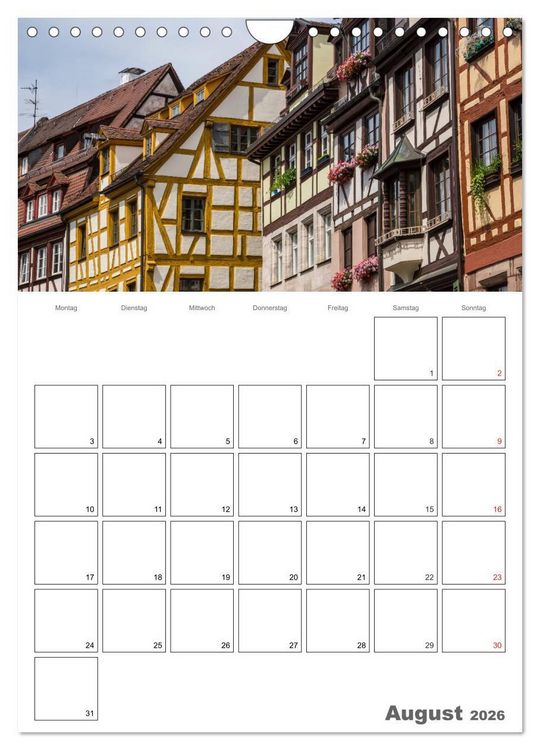 Produktbild: N&Uuml;RNBERG Bezauberndes Altstadtherz / Terminplaner (Wandkalender 2026 DIN A4 hoch), CALVENDO Monatskalender