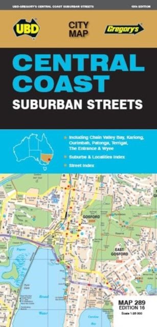 Produktbild: Central Coast Suburban Streets Map 289 16th ed