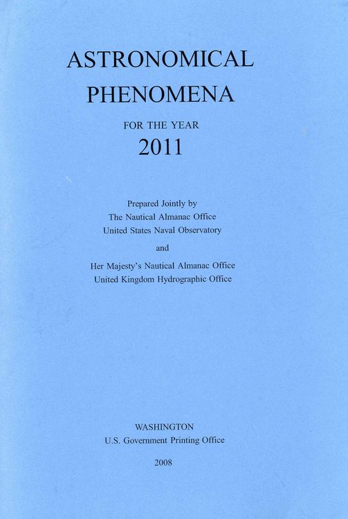 Produktbild: Astronomical Phenomena for the Year 2011