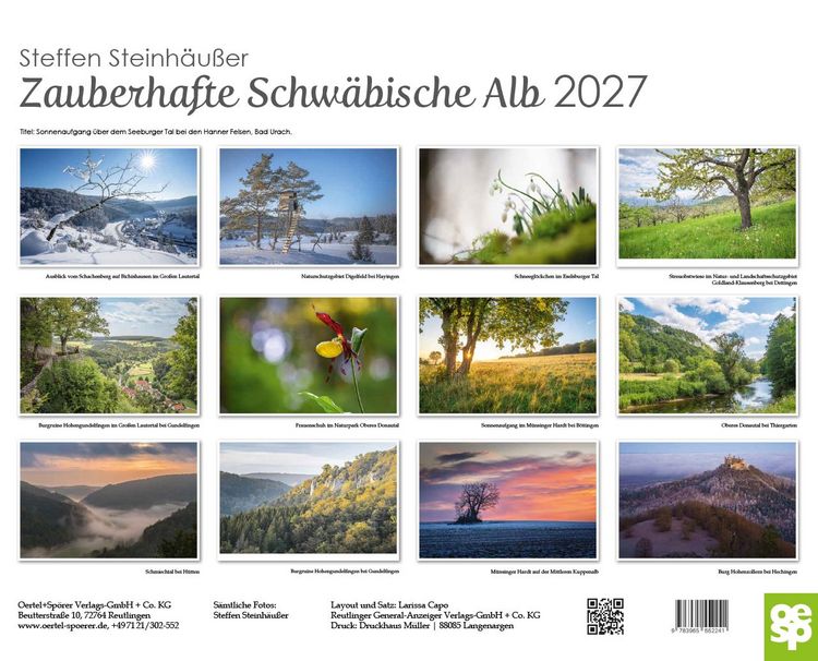 Produktbild: Zauberhafte Schw&auml;bische Alb 2027