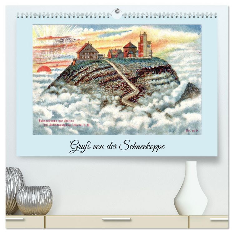 Produktbild: Gru&szlig; von der Schneekoppe (hochwertiger Premium Wandkalender 2026 DIN A2 quer), Kunstdruck in Hochglanz