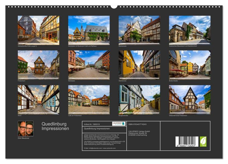 Produktbild: Quedlinburg Impressionen (hochwertiger Premium Wandkalender 2026 DIN A2 quer), Kunstdruck in Hochglanz