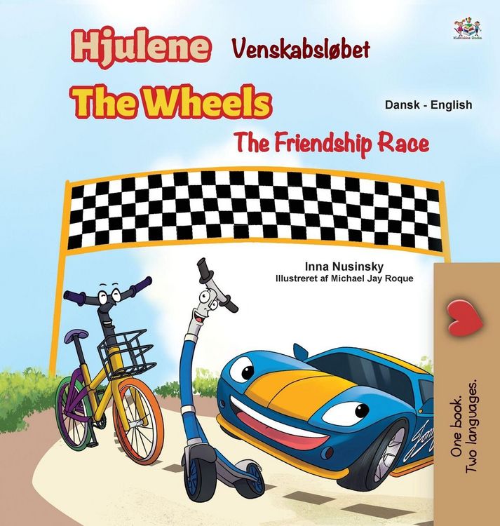 Produktbild: The Wheels -The Friendship Race (Danish English Bilingual Children's Books)
