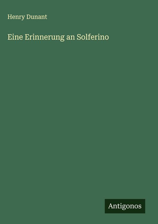 Produktbild: Eine Erinnerung an Solferino