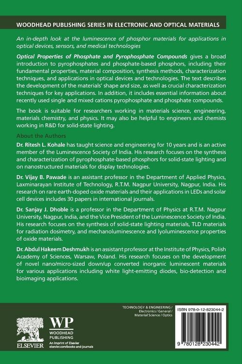 Produktbild: Optical Properties of Phosphate and Pyrophosphate Compounds