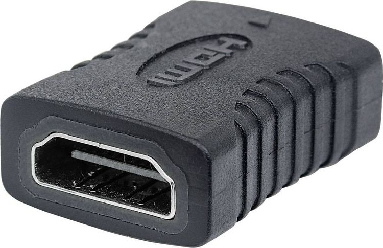 Produktbild: Manhattan 353465 HDMI Adapter [1x HDMI-Buchse - 1x HDMI-Buchse] Schwarz vergoldete Steckkontakte