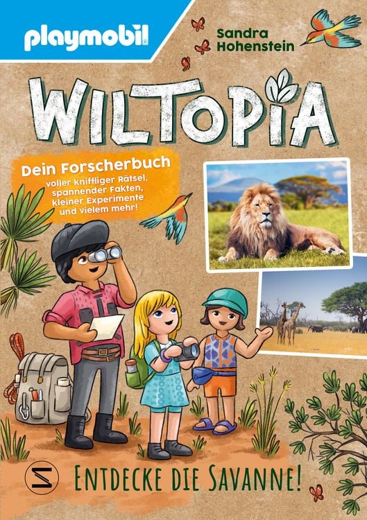Produktbild: PLAYMOBIL Wiltopia. Entdecke die Savanne! Dein Forscherbuch voller kniffliger Rätsel, spannender Fakten, kleiner Experimente und vielem mehr!