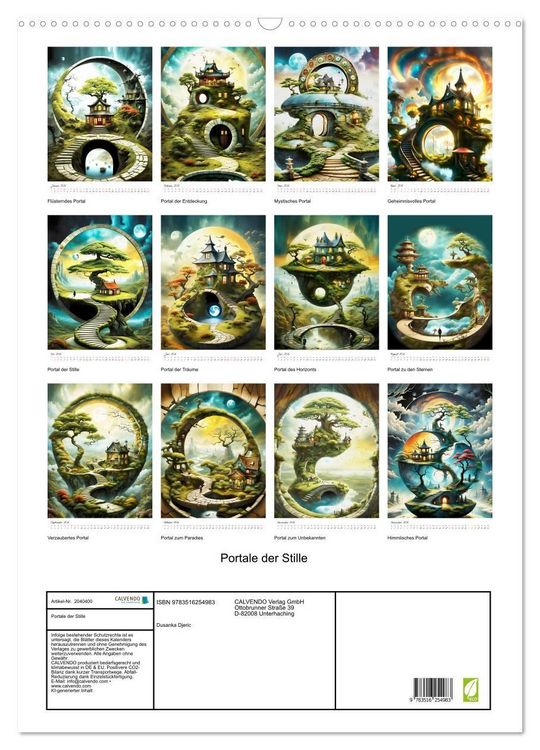 Produktbild: Portale der Stille (Wandkalender 2026 DIN A2 hoch), CALVENDO Monatskalender